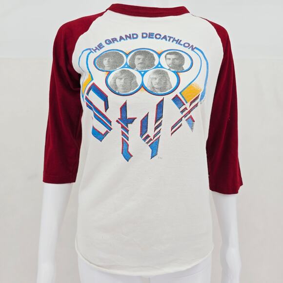 Styx 1979 The Grand Decathlon North American Tour Raglan Tee S - Picture 2 of 7